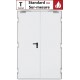 Porte Tunnel coupe feu 2H - 2 Vantaux - Premium